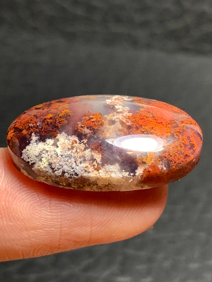 Scenic Moss Agate Oval Cabochon 26x16x7mm