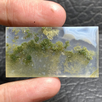 Scenic Moss Agate Rectangle Cabochon 40x22x4.5mm