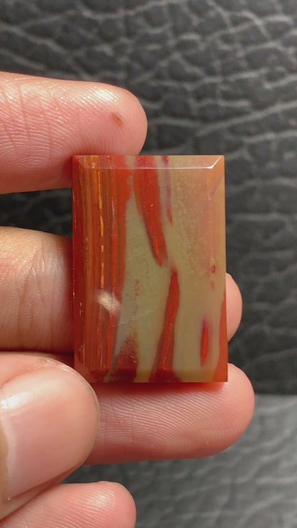 Petrified Palmwood Rectangle Cabochon 21.7x18x4mm