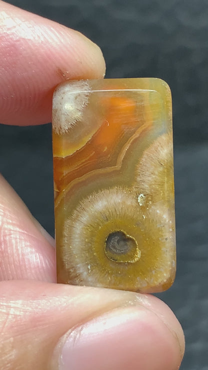 Rutilated Agate Rectangle Cabochon 21.3x12x4mm