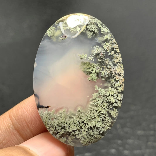 Scenic Moss Agate Cabochon 36.5x24.5x6mm