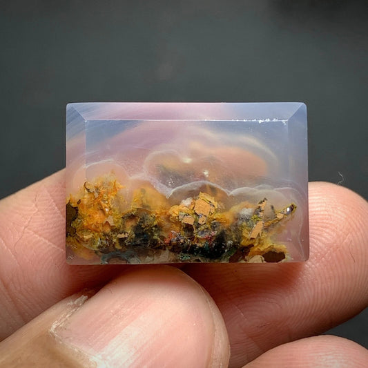 Chrysocolla Native Copper Cabochon 21.5x14x5 mm