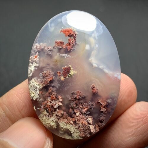 Scenic Moss Agate Cabochon 36x26x8mm